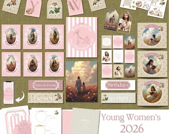 2026 Young Women Bulletin and Binder Kit, Old Testament, Walk with Me