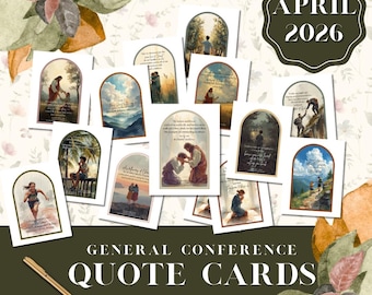 Schede con citazioni della Conferenza Generale di aprile 2026, volantino, download digitale, citazione stampabile, Santi degli Ultimi Giorni
