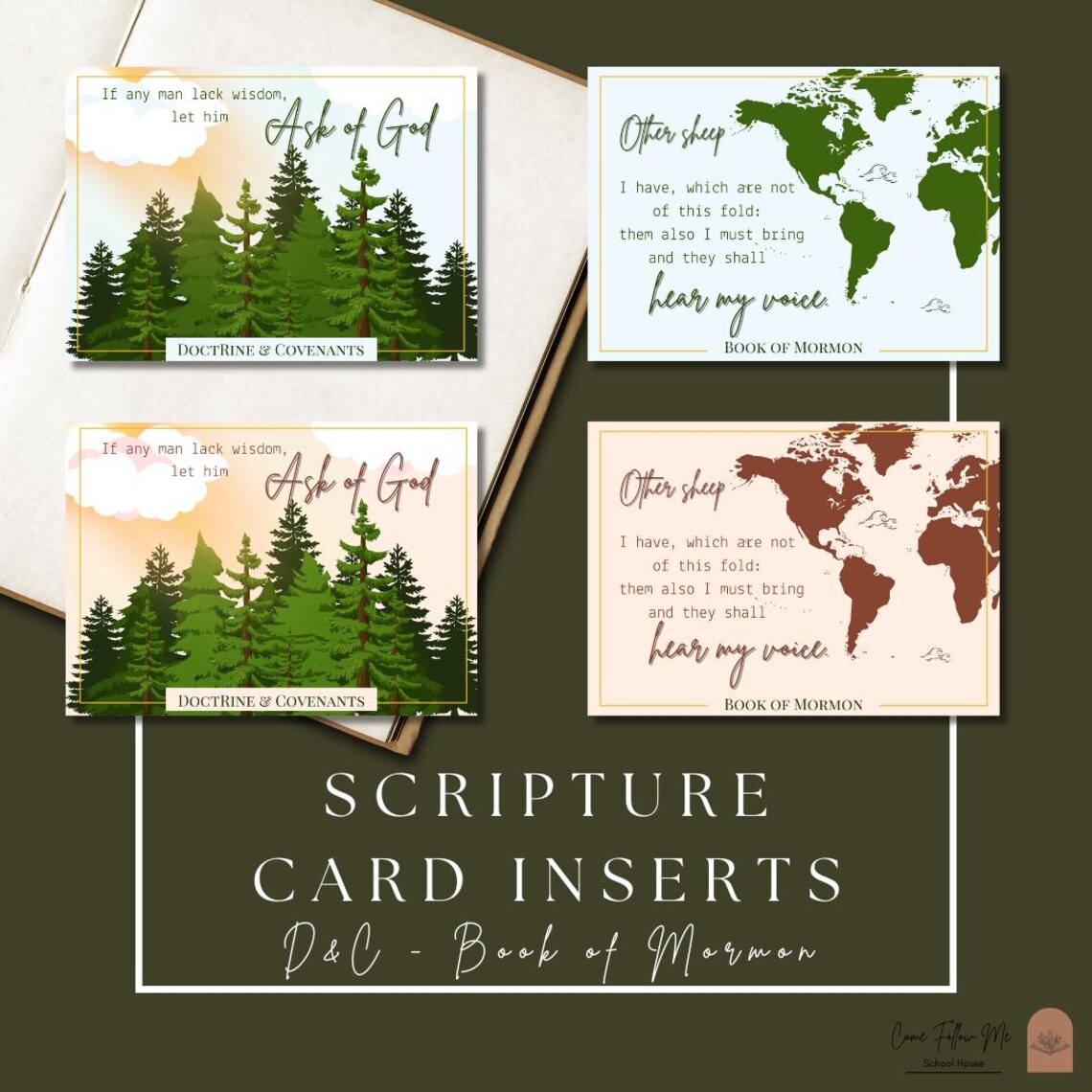 Scripture Title Page Card Inserts: Church Teaching Aid (printable) - Etsy
