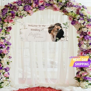 Customized Wedding Vinyl Banner, Wedding Sign, Wedding Decor Ideas, Wedding Decorations, Bridal Shower Banner, Wedding Banner, Party Banner