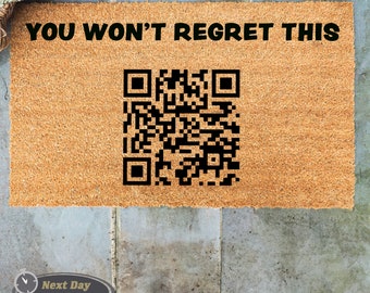 Custom QR Welcome Mat, QR Doormat, QR Welcome Mat, Welcome Doormat, Outdoor Mat, New Home Gift, Housewarming Gift, Home Decor, Patio Decor