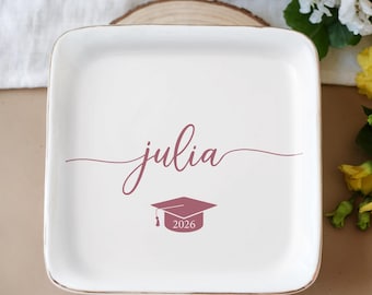 Personalized Graduation Ring Dish, Custom Gift, Gift for Friend, Graduation Gift, Class of 2026, Custom Ring Dish, Personalized Gift