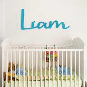 Custom Wood Baby Name Sign, Above Crib Name Sign, Laser Cut Name Sign, Personalized Gift, Nursery Gift, Home Gift, Housewarming Gift