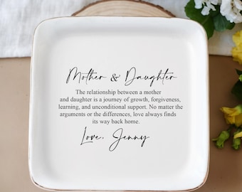 Mother and Daughter Ring Dish, Mother's Day Gift, Custom Ring Dish, Trinket Tray, Mom Ring Dish, Trinket Tray, Custom Jewelry Holder