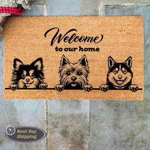 Personalized Dog Doormat, Dog Welcome Mat, Unique Gift, Housewarming Dog Gift, Custom Dog Breed, Custom Doormat, Dog Doormat, Pet Lover Gift