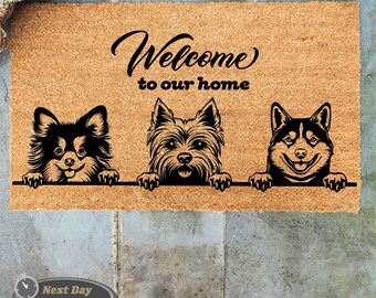 Personalized Dog Doormat, Dog Welcome Mat, Unique Gift, Housewarming Dog Gift, Custom Dog Breed, Custom Doormat, Dog Doormat, Pet Lover Gift