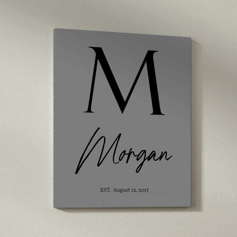 Custom Name Print, Wall Art Living Room, Personalized Gift, Canvas Wall ...