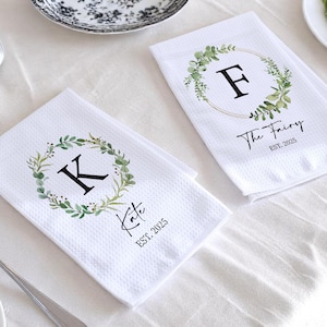 Custom Kitchen Towel, Dish Towel, Name Dish Towel, Personalized Gift, Custom Kitchen Decor, Housewarming Gift, Grandma Gift, Gift For Mom