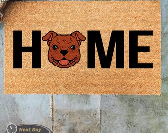Home Dog Welcome Mat, Dog Doormat, Home Doormat, Welcome Mat, Outdoor Mat, Front Door Mat, Dog Mom Gift, Dog Lover Gift, Closing Gift
