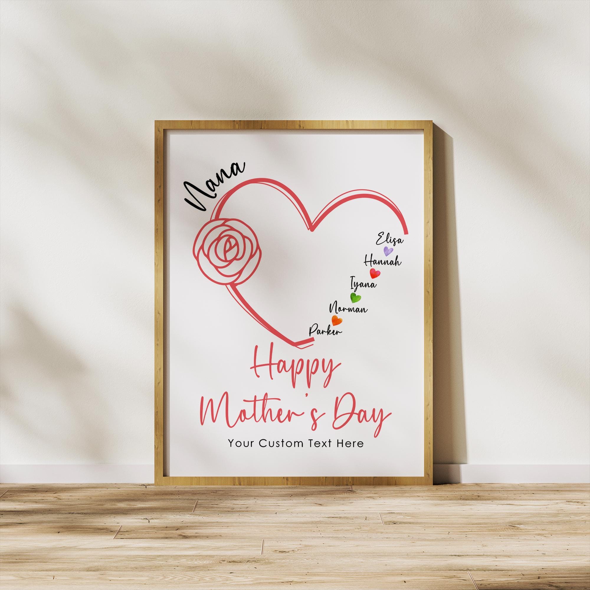 Happy Mother's Day Framed Wall Art, Wall Art Decor, Gift for Mom ...
