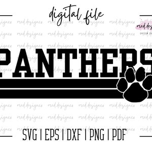 panthers svg, panthers mascot, panthers, mascot, paw, team, spirit, school, svg, dxf, eps, png, pdf, sublimation, cut file, htv, vector