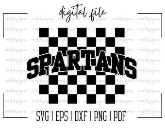 Spartans SVG, mascota de Spartans, Spartan, damas, Spartans, equipo, espíritu, escuela, SVG, DXF, EPS, PNG, PDF, sublimación, archivo de corte, vector