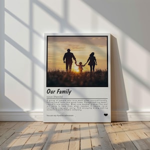 Photo Gifts Family Print, Personalized Gift, Canvas Print, Photo Family, Dad Gift, Anniversary Gift, Custom Photo, Home Decor, Mom Gift