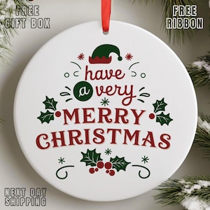Have A Merry Christmas Mug, Christmas Ornament, Merry Christmas, Santa Ornament, Unique Ornament, Tree Ornament, Christmas Gift, Ornament