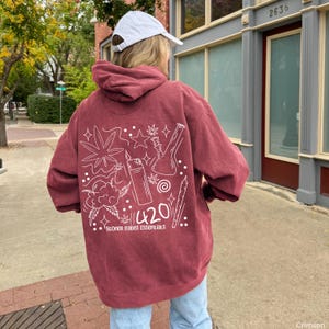 Stoner Babes® Essentials Hoodie - Hand Drawn Cannabis-Inspired Design - Unisex Comfort Colors® 1567 Cozy Stoner Sweatshirt - Stoner Gift