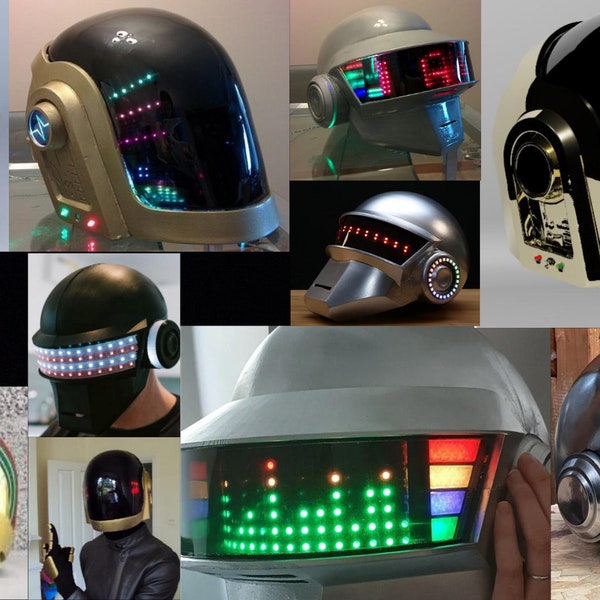Daft Punk Helmet Collection Wearables 3D STL - High Quality STL - Daft Punk Guy Manuel 3D Print Files - Daft Punk Thomas Bangalter 3D STL
