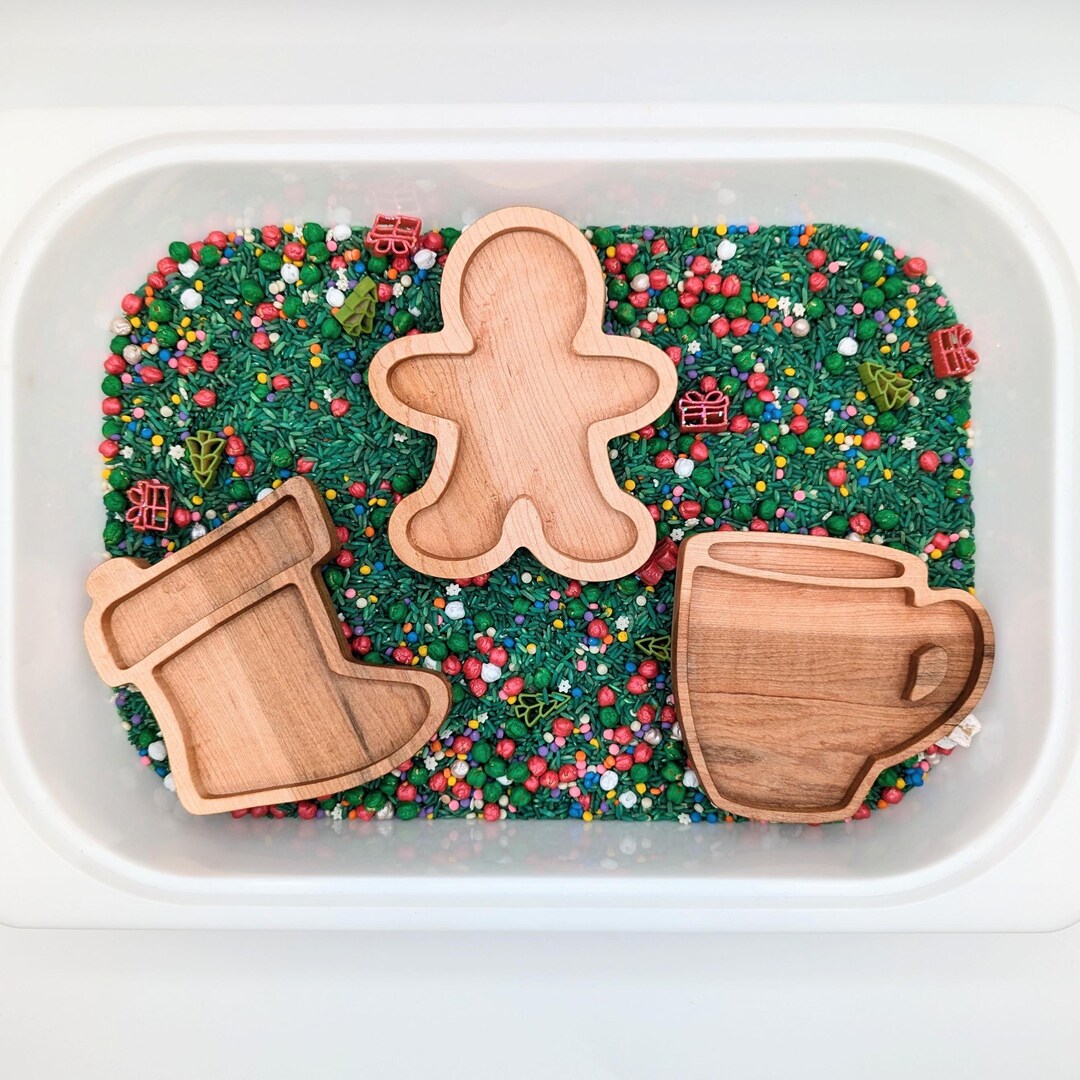 Sensory Play Tray, Cozy Christmas Trays, Mini Gingerbread Stocking Mug — free download