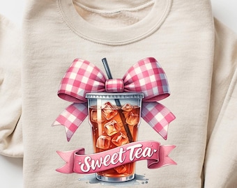Bluza Sweet Tea Coquette, słodka koszulka Sweet Tea, koszulka Coquette Sweet Tea, estetyczna dziewczęca koszulka, prezent dla wielbiciela słodkiej herbaty, modna damska koszulka