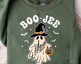 Boo Jee Sweatshirt, Halloween Ghost Sweatshirt, Trendy Halloween Gift, Halloween Crewneck Sweater, Boo Shirt, Spooky Ghost Sweatshirt
