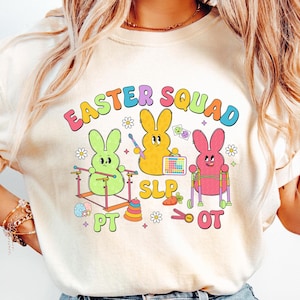 Therapy Easter Squad T-shirt, SLP Ot PT Easter Shirt, Easter Bunny SLP Sweatshirt, Occupational Therapist Easter Gift, Therapist Easter Tee