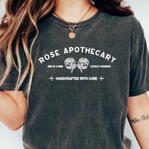 Bluza z kapturem Rose Apothecary, sweter Schitt Creek, prezenty Rosebud Motel, koszulka Ew David, ręcznie robiona koszula z troską, prezenty Moira Rose Crewneck