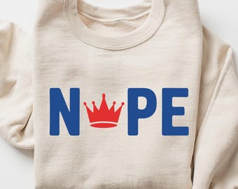 No Kings Protest Sweatshirt, Anti Monarchy Graphic Pullover, Revolutionary Statement Crewneck, Political Activism Graphic Tshirt