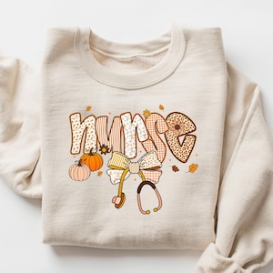 Thanksgiving Nurse Sweatshirt, Thankful Nurse Shirt, Aesthetic Fall Nurse Tee, Fall Season Nurse Sweater, Thanksgiving Gift For Nurse