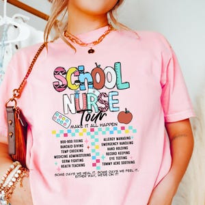 School Nurse Tour Shirt, Cute School Nurse Tshirt, School Nurse Sweatshirt, Nurse Gift, School Nurse Tee, Nurse Appreciation Shirt