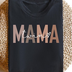 Twin Mama Shirt, First Time Twin Mama Crewneck, Mom of Twins Sweater, Twin Mama Gift, Gift for New Twin Mama To Be, Mom Announcement Gift