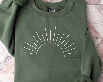 Komfort Retro Sun Shirt, Sonnenschein Sweatshirt, Retro Sunshine Shirt, Hallo Sommer, Strand Urlaub Shirt, ästhetische Frau T-Shirt