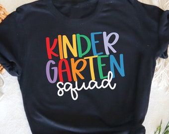 Kindergarten Squad Shirt, Hello Kindergarten Shirt, Kindergarten Team, 2024 Happy First Day Of School, Back To School, Gift For Kindergarten