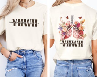 Camiseta Cristã YHWH Pulmões, Camiseta Cada Respiração Pronuncia Seu Nome, Moletom com Capuz com Versículo Bíblico, Camiseta Cristã YHWH, Presente Religioso, Camiseta da Igreja da Fé