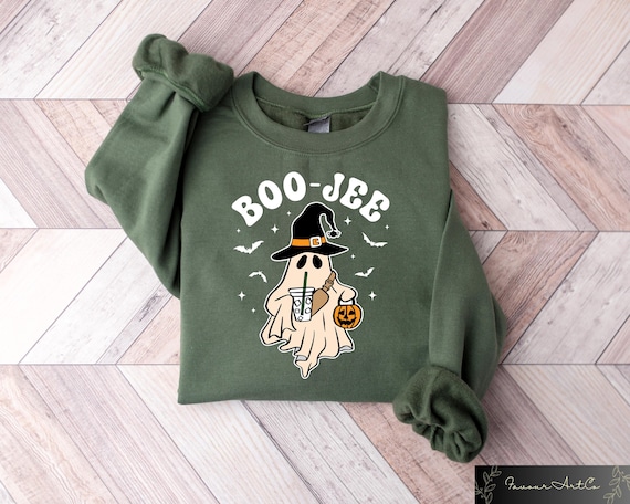 Boo Jee Sweatshirt, Halloween Ghost Sweatshirt, Trendy Halloween Gift, Halloween Crewneck Sweater, Boo Shirt, Spooky Ghost Sweatshirt