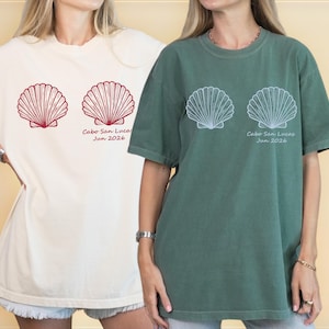 Comfort Colors® Custom Mermaid Bachelorette T-Shirt, Coastal Beach Bach Outfit, Sea Shell Bride Shirt, Seashells Bridal Top, Tee For Women