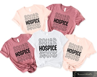 T-shirt équipe de soins palliatifs, chemise d'infirmière de soins palliatifs, sweat-shirt de soins palliatifs, cadeau assorti pour équipe d'infirmières, tenue d'école d'infirmières, col rond d'infirmière de soins palliatifs