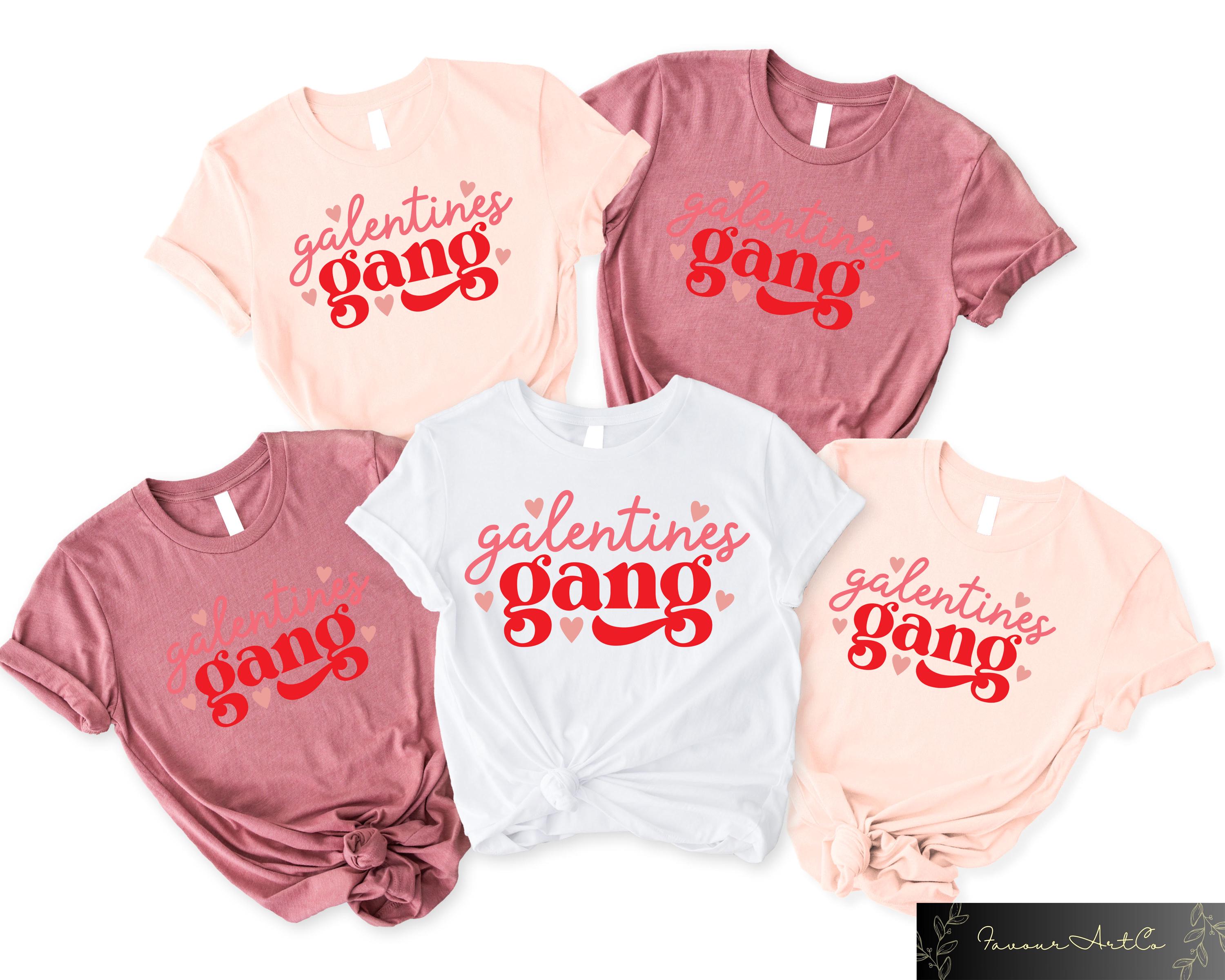Galentines Gang Matching Shirts, Galentines Day T-Shirts, Galentines Gang Funny Valentines Day Crewneck, Valentines Gift for Best Friends