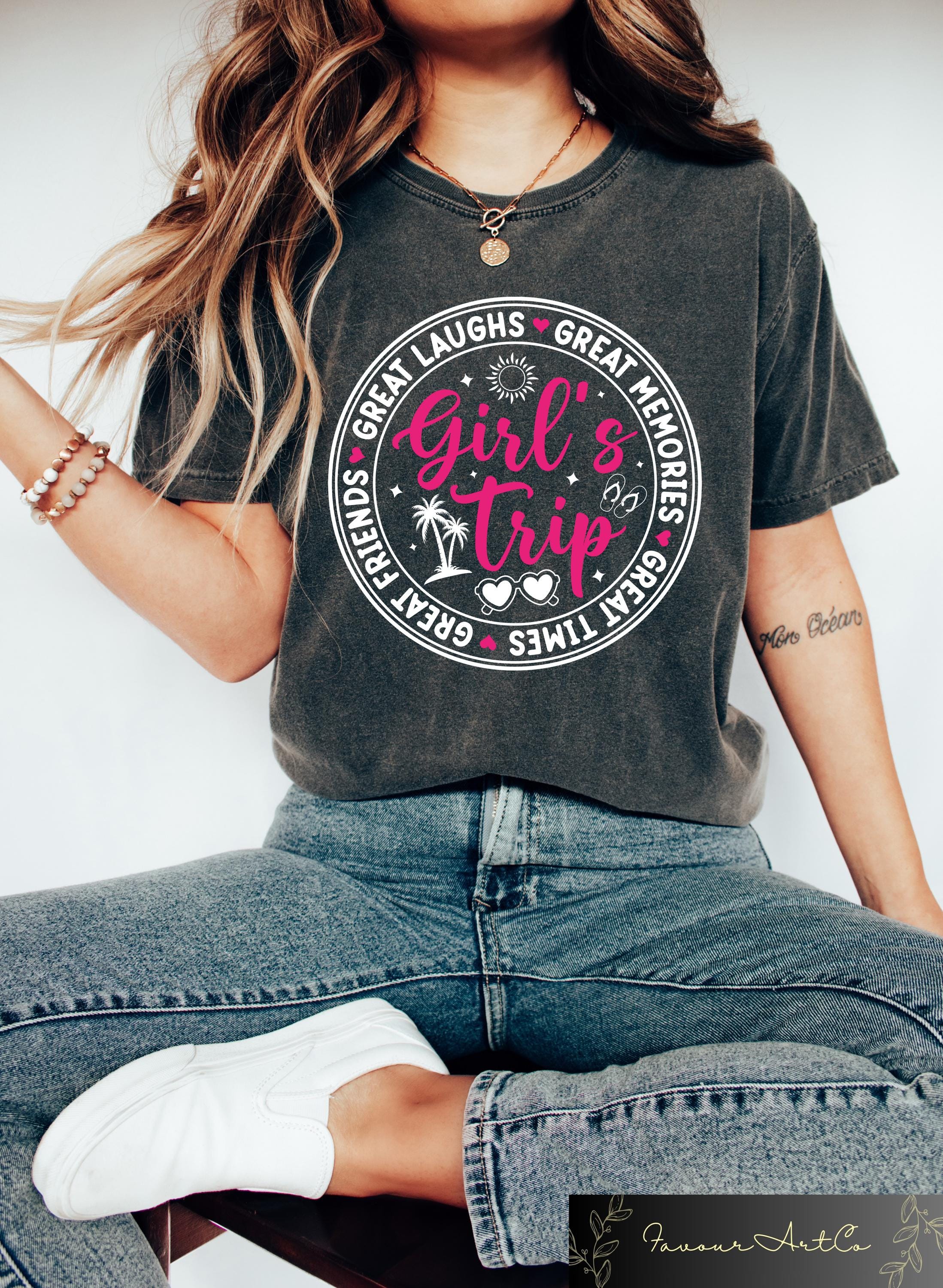 Girls Trip 2025 Shirt, Great Memories Great Times T-shirt, Funny Girls Trip 2025 Shirts, Girls Vacation Gift, Besties Group Matching Tees