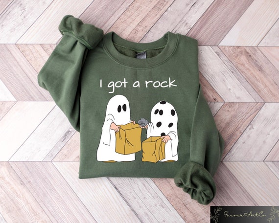 Halloween Sweatshirt, I Got A Rock Funny Halloween Sweater, Halloween Ghost Tee, Halloween Gifts, Halloween Party Tshirt, Halloween Costume