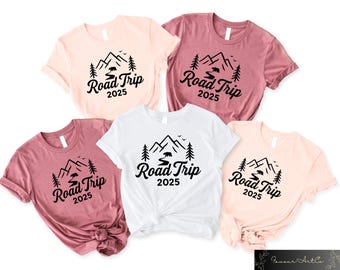 Custom Road Trip Shirt, T-shirt Road Trip 2025, Familie Road Trip Shirt, Girls Road Trip Tee, Reiscadeau, Adventure Tee, T-shirt Familievakantie