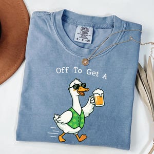 Comfort Colors St Patrick's Day Shirt, St Paddy's Day Goose Tshirt, Funny Irish St Patty's Day Tee, Holiday Lover Gift, Irish Season Apparel image 3