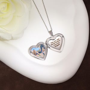 Heart Locket Necklace with Photo, Big Heart Locket,heart locket, heart necklace, vintage locket, love locket, gifts for mom, gifts for women