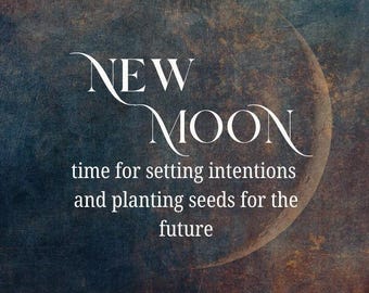 Obra de arte digital cargada de energía que representa la manifestación de la luna nueva