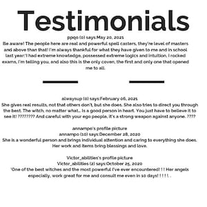 May include: Image of a page titled "Testimonials" with customer reviews. The reviews are from different dates and include positive feedback about the services provided. The text is in black font on a white background.