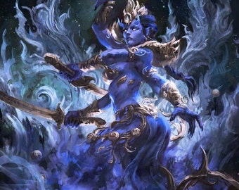 Female Pharaoh Djinn, Army of Protectors, Empowerment (Charged Digital Artwork)