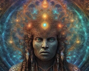 sjamaan WARLOCK god djinn geest genezende kracht boodschapper kracht genezen Overvloed beschermer magie empowerment Rijkdom, kracht, wensen, bescherming,