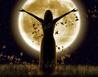 Full moon Manifestation Charged Digital Artwork