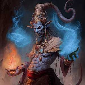DJINN Genie ILLUMINATI Master Skull & Bones WEALTH God of All Wealth, power, wishes, protection.. extremely rare.. only 3 Genie of Anubis