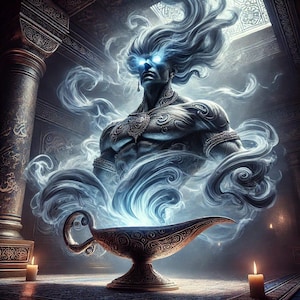 Excellency / Elder Prince ELDER Kind Djinns DJINN male Marid Djinn Omnipotent Shapeshifter Power Djinn power  wishes desires Power wishes