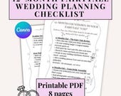 12-Month Wedding Planning Checklist Printable | Wedding Organizer Timeline | Bride To Be Planner | Digital Download PDF | Bride Checklist