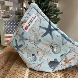 Bowl Cozy, Microwaveable, For Hot or Cold Foods, Patriotic Cozies, Bowl Holder, Pot Holder, USA, America, Coastal, Shells